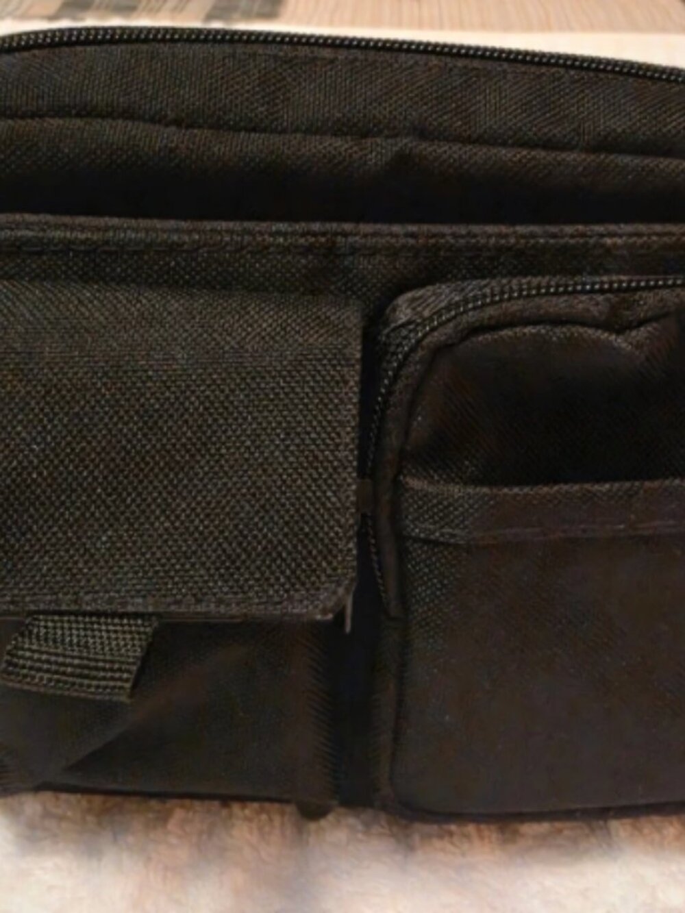 Black Multi-Pocket Utility Crossbody / Fanny Pack Bag